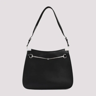 Gucci Horsebit Slim Medium Shoulder Bag In Black