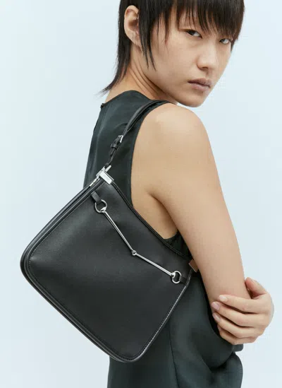 Gucci Horsebit Slim Small Shoulder Bag In Black