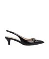 Gucci Horsebit Slingback Pumps In Black
