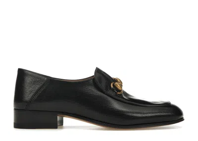 Pre-owned Gucci Horsebit Slip On Loafer Leather (women's) Sneakers In Gold/tone/black