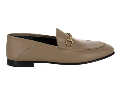 Pre-owned Gucci Horsebit Slip On Loafer (women's) Sneakers In Mud/black