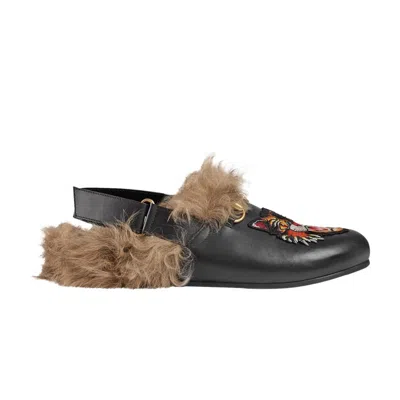 Pre-owned Gucci Horsebit Slipper 'angry Cat Applique - Black' | Men's Size 7.5