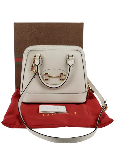 Gucci Horsebit Small Top Handle Tote Shoulder Bag (authentic Pre-loved) In Neutral