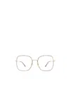 Gucci Horsebit Square-frame Glasses In Nude