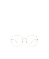 Gucci Logo-lettering Square-frame Glasses In Nude