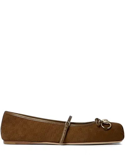 Gucci Horsebit Square-toe Ballet Flats