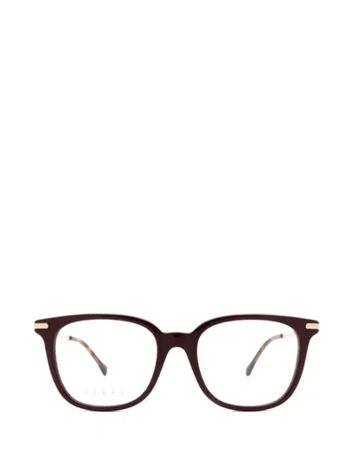Gucci Horsebit Square-frame Glasses In Brown