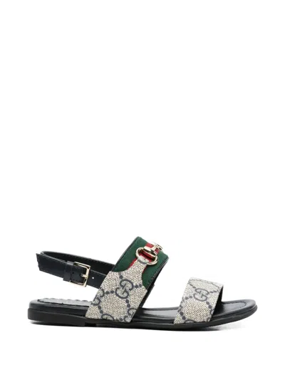 Gucci Horsebit Strap Sandals In Neutral