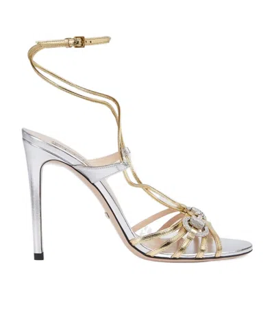 Gucci Horsebit Strappy Leather Sandals In Nude