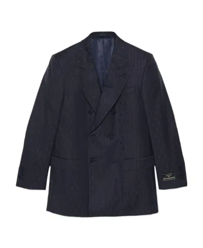 GUCCI GUCCI HORSEBIT STRIPED TAILORED BLAZER