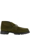 Gucci Ankle Boots With Chunky Sole And Buckle In Green