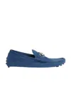 Gucci Horsebit Suede Driving Shoes In Blue
