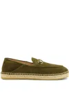 Gucci Horsebit Suede Espadrilles In Green