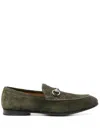 Gucci Horsebit Suede Loafers In Green