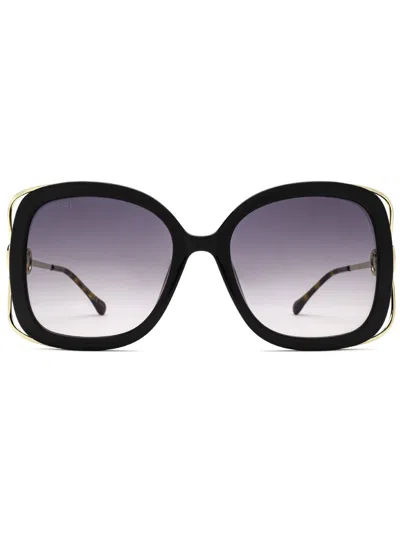 Gucci Horsebit Sunglasses In Black