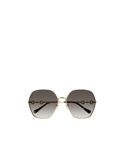 Gucci Horsebit Sunglasses In Green