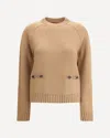 Gucci Horsebit Wool Cashmere Sweater In Brown