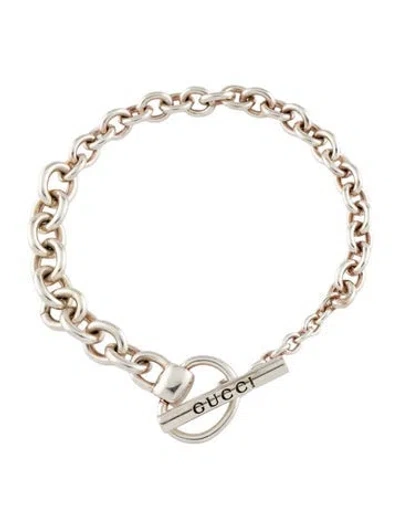 Pre-owned Gucci Horsebit Toggle Link Bracelet, 7.25" In Multicolor