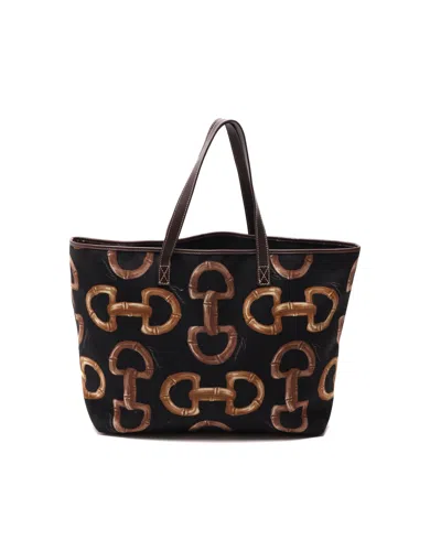 Gucci Horsebit Tote Bag In Brown