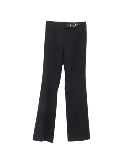 Pre-owned Gucci Horsebit Trousers In Black