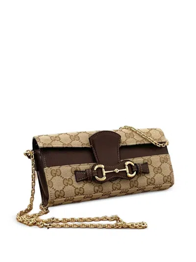 Gucci Horsebit Wallet On Chain In Beige