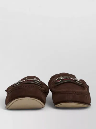 Gucci Horsebit Web Detail 1953 Mens Loafers In Brown