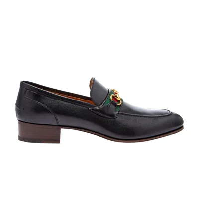 Pre-owned Gucci Horsebit Web-stripe Loafer 'black' | Men's Size 7.5