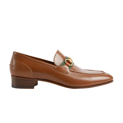 Pre-owned Gucci Horsebit Web-stripe Loafer 'brown'
