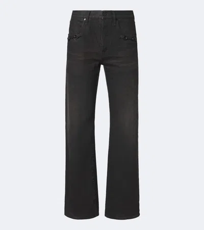 Gucci Horsebit Wide-leg Jeans In Black