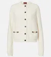 Gucci Women Wool And Cashmere Cardigan With Metal Horsebit In White