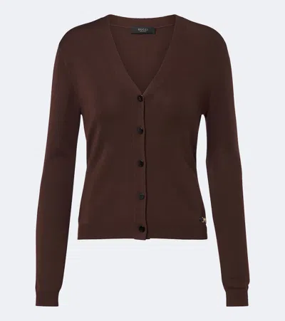 Gucci Horsebit Wool Cardigan In Braun