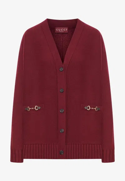 GUCCI HORSEBIT WOOL CARDIGAN