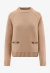 Gucci Horsebit Wool Cashmere Sweater In Metallic