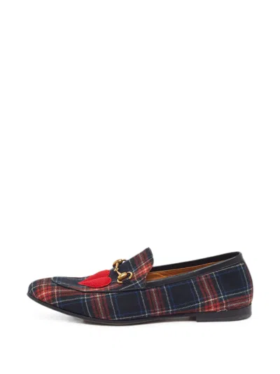 Pre-owned Gucci Horsebit Wool Loafers In Blue