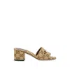 Gucci 55mm Siaga Gg Monogram Canvas Block-heel Sandals In Brown