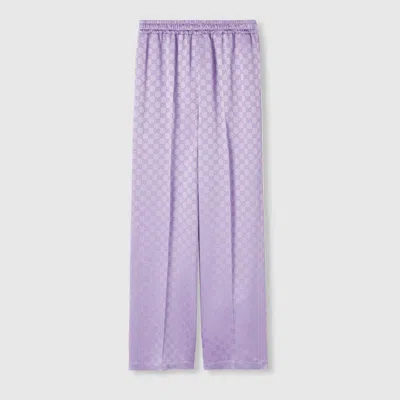 Gucci Gg Jacquard Pants In Purple