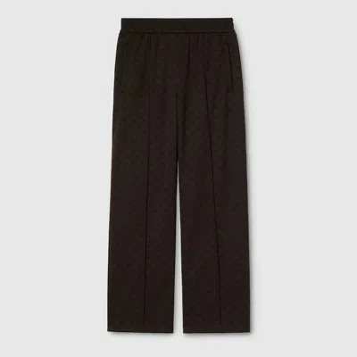 Gucci Men Chocolate Gabardine Pant In Brown