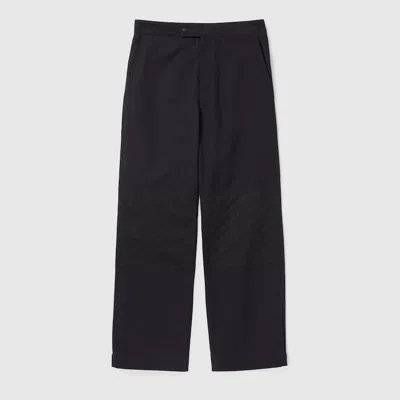 Gucci Cotton Ripstop Pant With Canvas Insert In Black