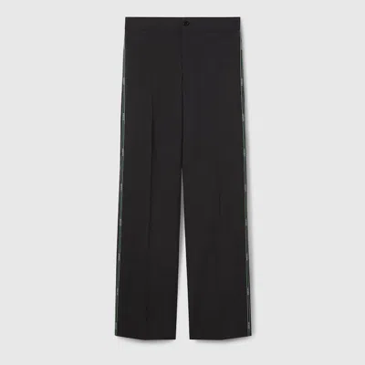 Gucci Wool Pant With Selvedge Detail In Gray