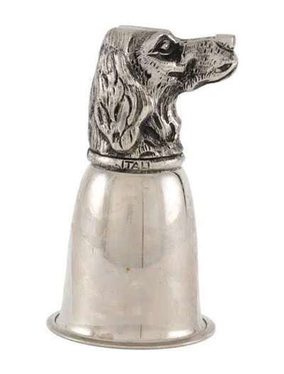 Pre-owned Gucci Hound Stirrup Cup In Metallic