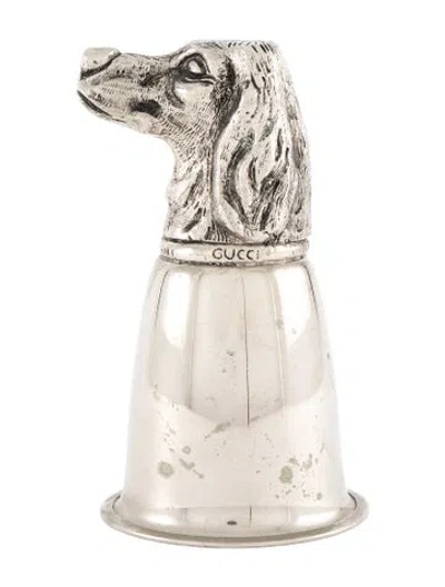 Pre-owned Gucci Hound Stirrup Cup In Metallic