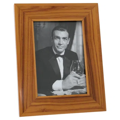 Pre-owned Gucci House Of  Fine-grain Exotic Wood Picture Frame, Italy, Circa 1980 In Brown