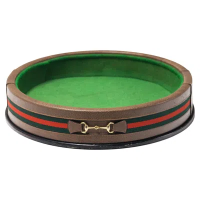 Pre-owned Gucci Huge Vintage  Gaming Tray 1970s In Black