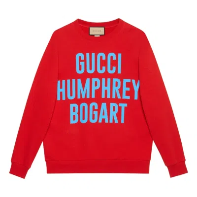 GUCCI GUCCI 'HUMPHREY BOGART' PRINT SWEATSHIRT 'RED'