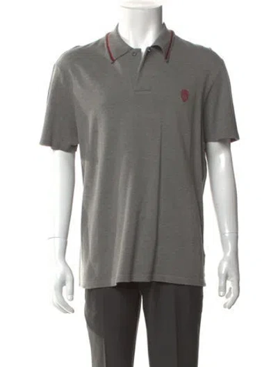Pre-owned Gucci Hysteria Accent Collar Polo Shirt In Gray
