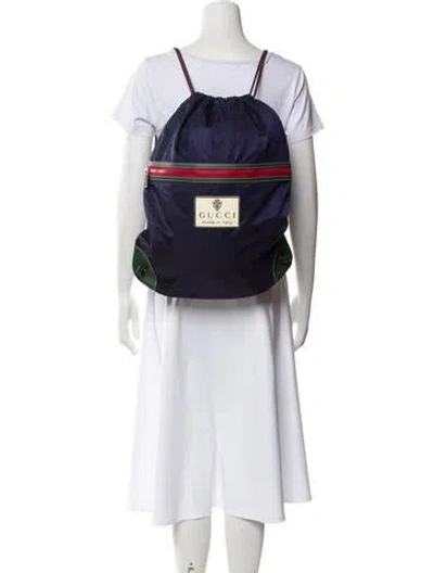 Pre-owned Gucci Hysteria Backpack In Blue