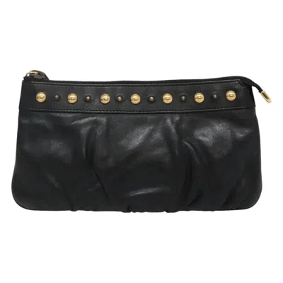 Pre-owned Gucci Hysteria Black Leather Clutch Bag ()