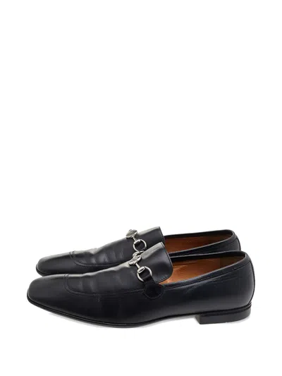 Pre-owned Gucci Hysteria Horsebit Loafers In Black
