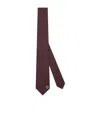 Gucci Logo Crest Jacquard Silk Tie In Red