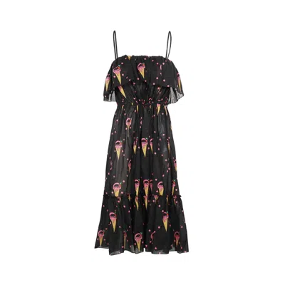 Gucci Ice Cream Print Dress Women In Black